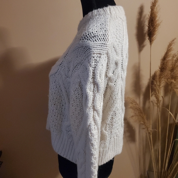 FCUK Kalina Cable Knit Jumper Sweater in Classic Cream - Picture 4 of 14
